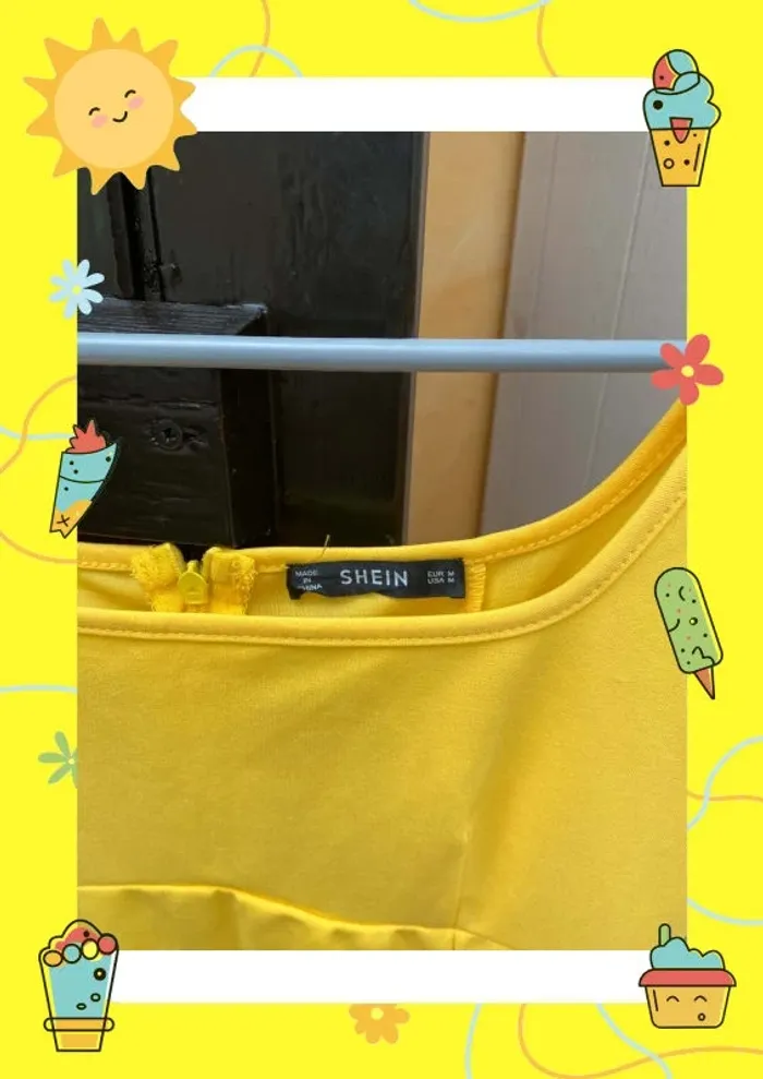 Robe d'été jaune Shein 38 M - photo numéro 2