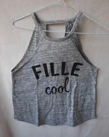 Crop top gris