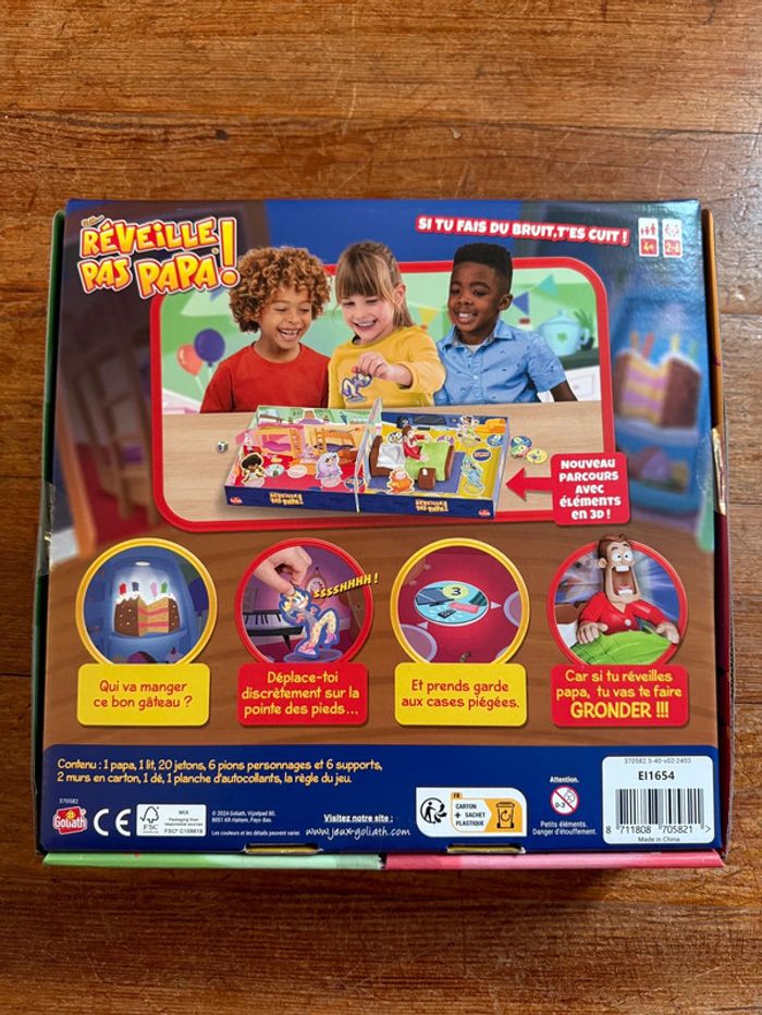 NEUF Jeu de société Réveille pas Papa Goliath coffret plateau - photo numéro 2