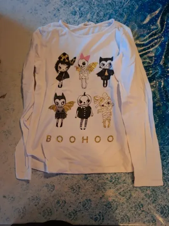 Tee-shirt halloween H&M 134 140 8 10 ans