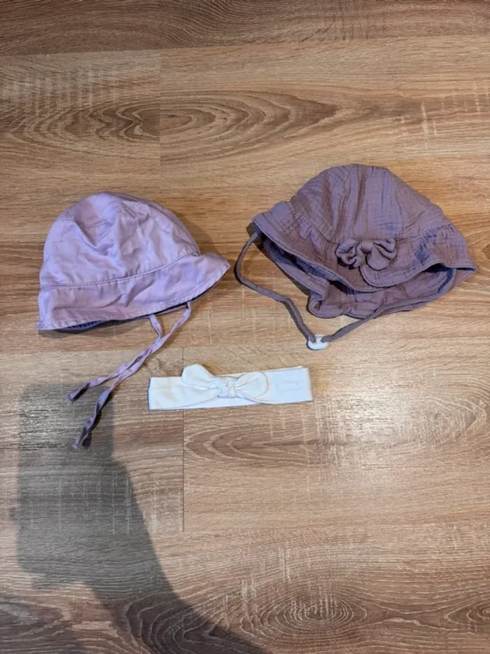 🌷Lot de bob et bandeau bébé fille taille 3-6 mois🌷 - photo numéro 2