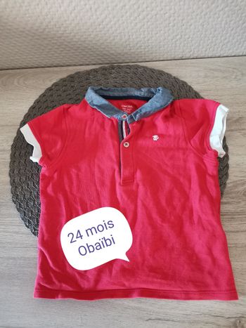 Polo manches courtes 24 mois Obaibi / Okaidi prendre le large
