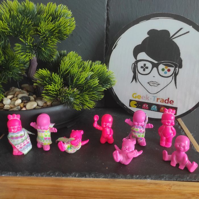 Lot Figure Figurine Toy Galoob El Greco Babies Bébés Rose Framboise Vintage