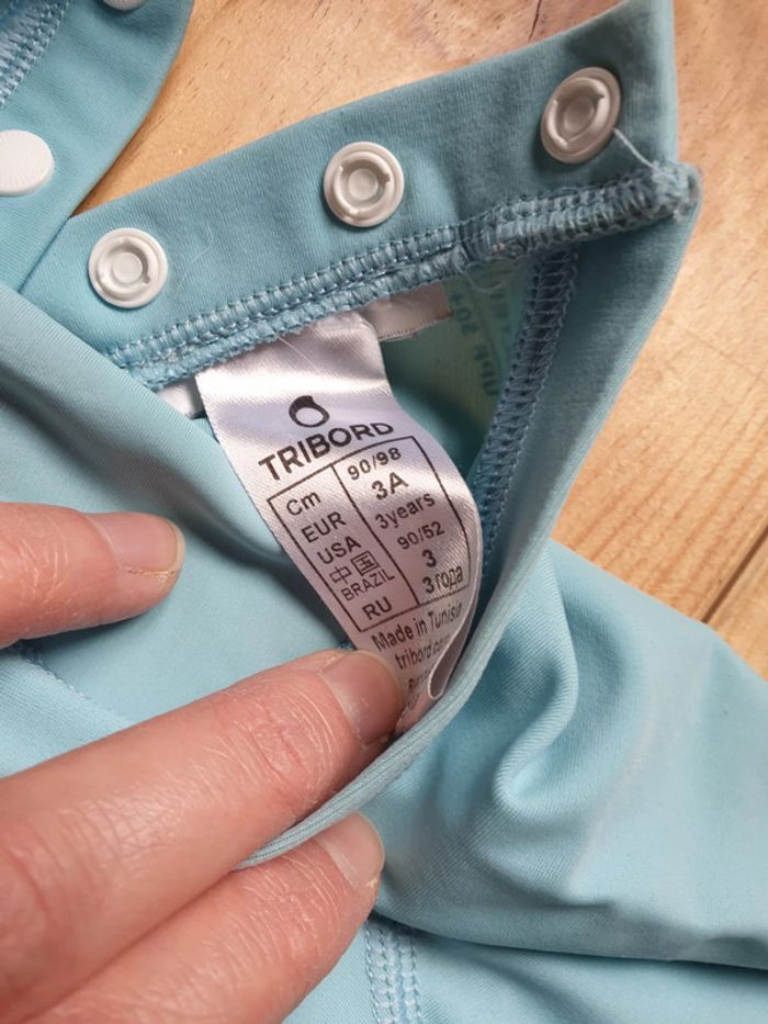 Tee-shirt anti UV Tribord 3 ans bleu ciel - photo numéro 4