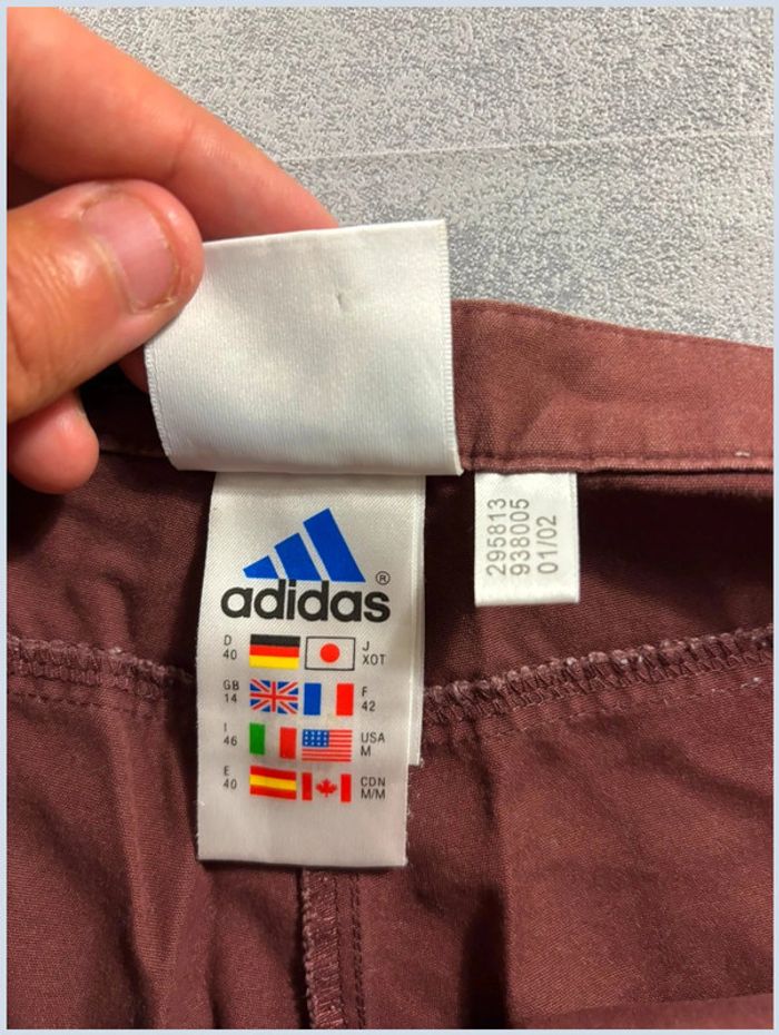Pantacourt Adidas Vintage Bordeaux et vert Taille 42 - photo numéro 9