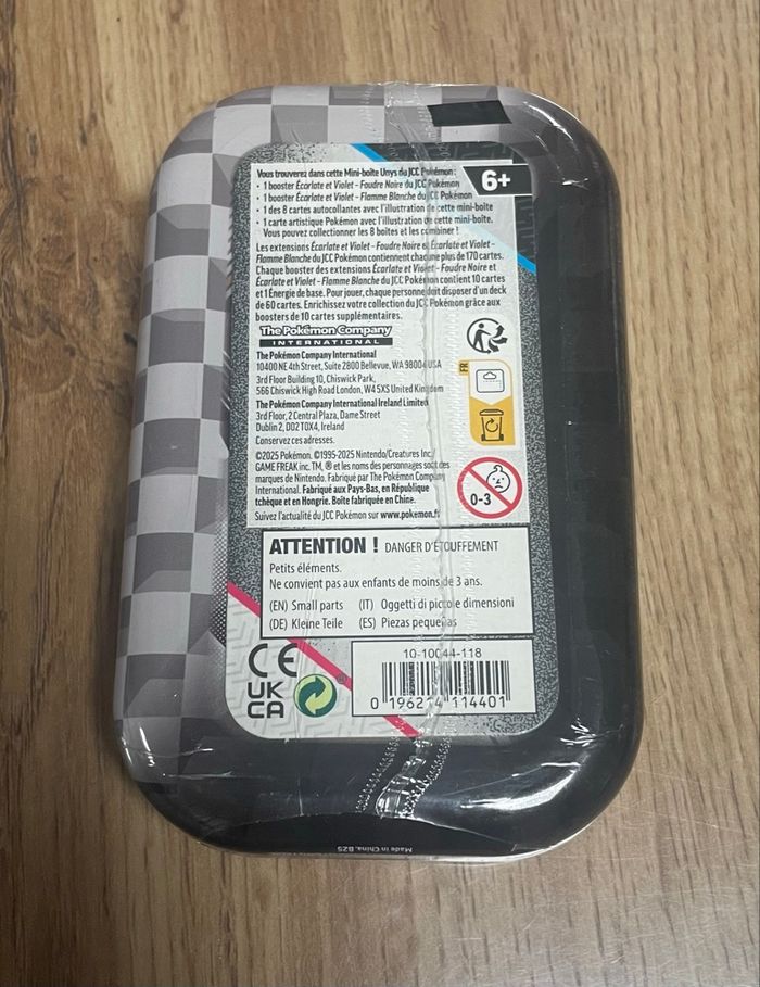 Pokémon mini tins Unys mamanbo et coupenotte  écarlate et violet flamme blanche et foudre noir Ev10.5 - photo numéro 2