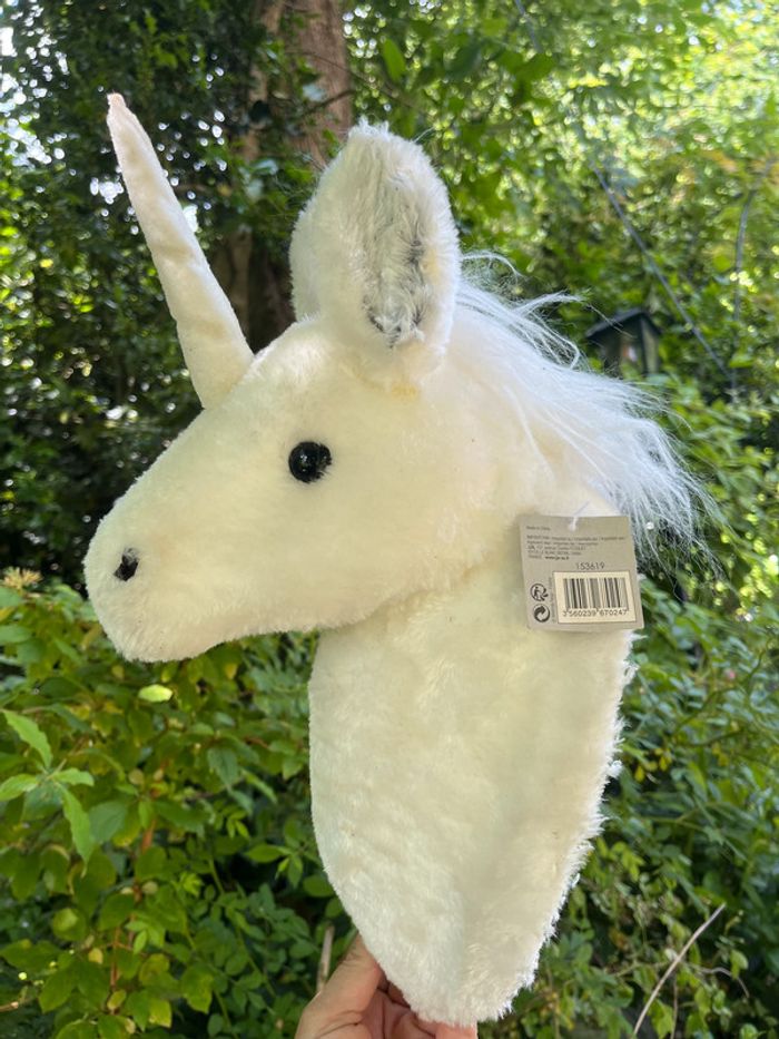 Tête de licorne peluche féérique a crochet au mur - photo numéro 14