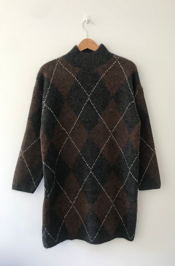 Robe Pull Losange Marron et Noir 🤎- INAPRIL 1986