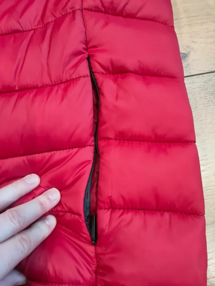 Doudoune sans manche rouge unie taille L homme - photo numéro 2