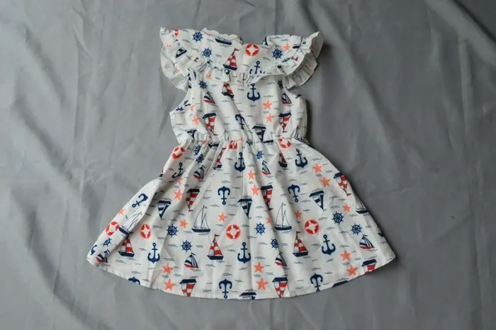 Robe Fille PatPat Marine & Blanc Motif Marin 3 ans Neuve - photo numéro 4