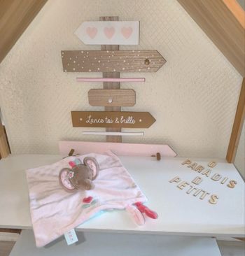 Doudou plat éléphant nattou charlotte  et rose