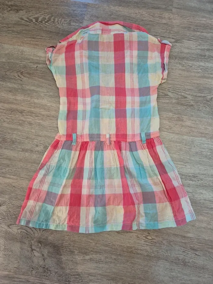 Robe chemise à carreaux fil argent - photo numéro 4