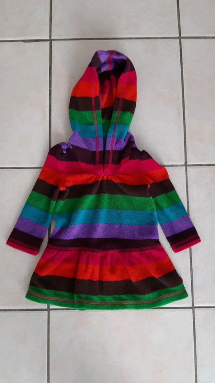 Robe à capuche manche longue fille