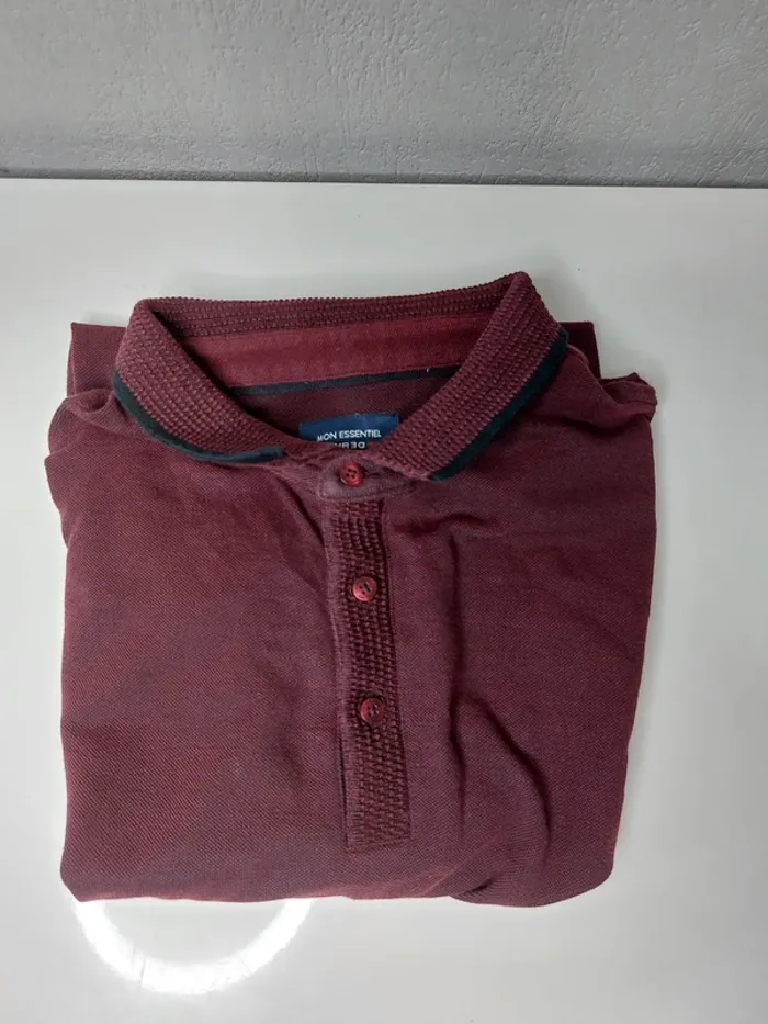 Polo manche courte bordeaux "Devred" - photo numéro 3