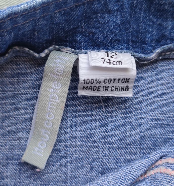 Robe en jean taille 12 mois - photo numéro 2