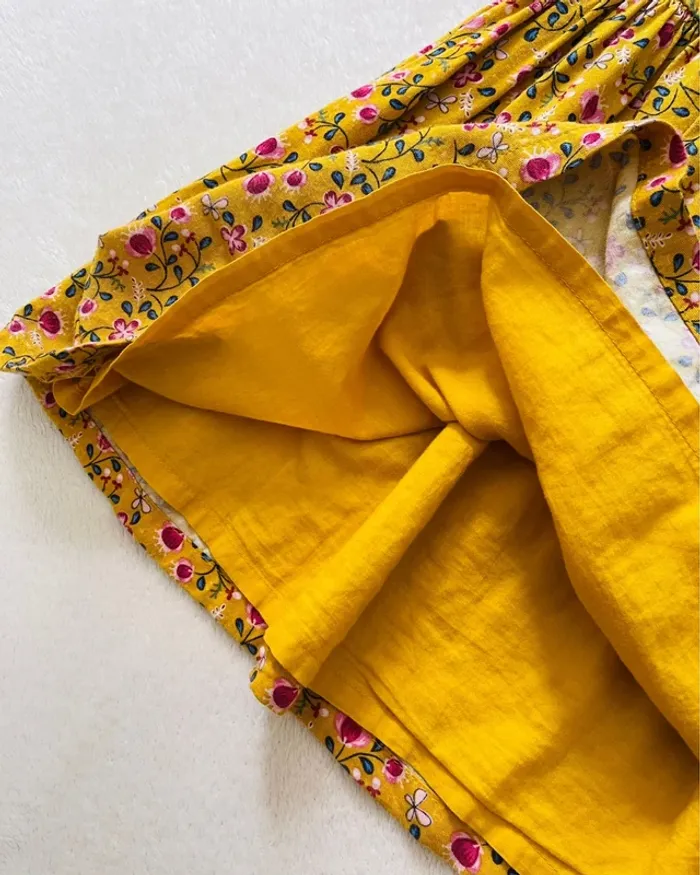 Robe manche courte moutarde fleurie 5 ans - Sergent Major - photo numéro 4