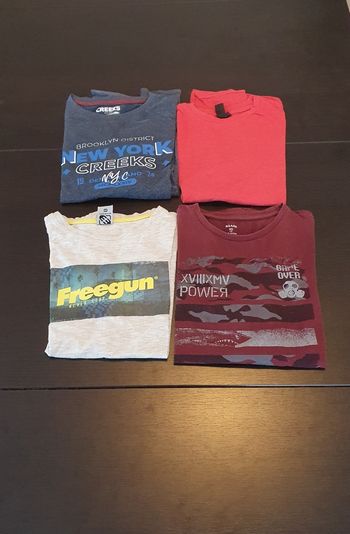 4 t shirts en 14 ans