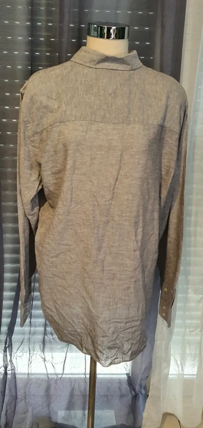 Chemise homme lin et coton livergy 41/42 - photo numéro 5