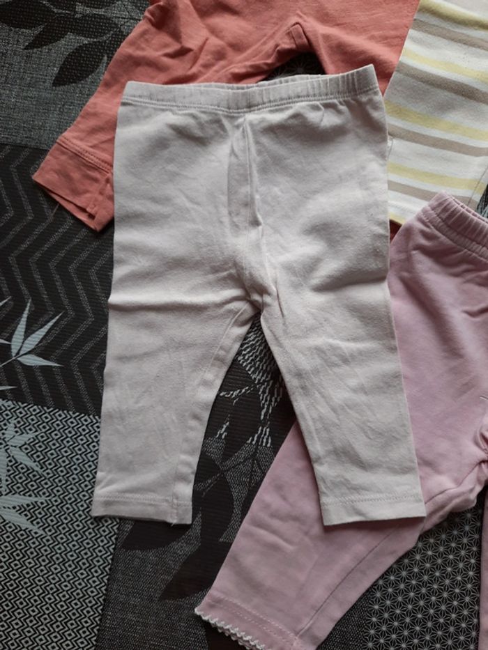 Lot 5 bas/leggings 3 mois fille - photo numéro 3