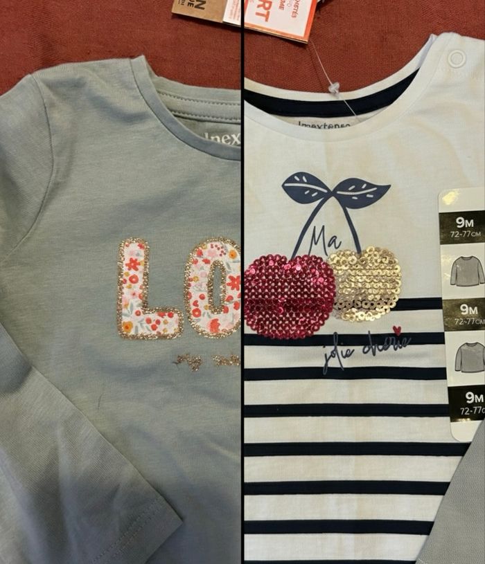 Lot x2 t-shirts neuf