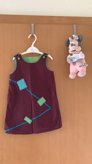 Robe chasuble faite main 2 ans