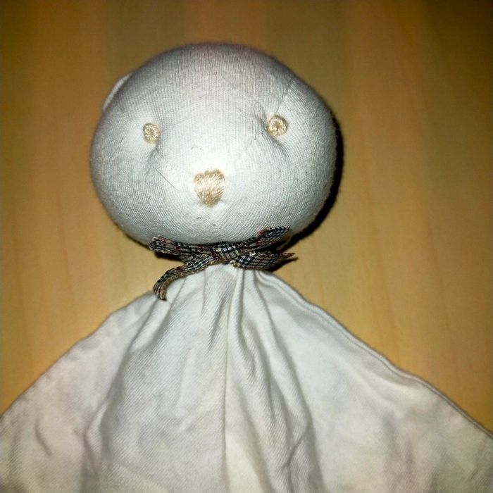 Doudou plat losange blanc nœud Burberry - photo numéro 2