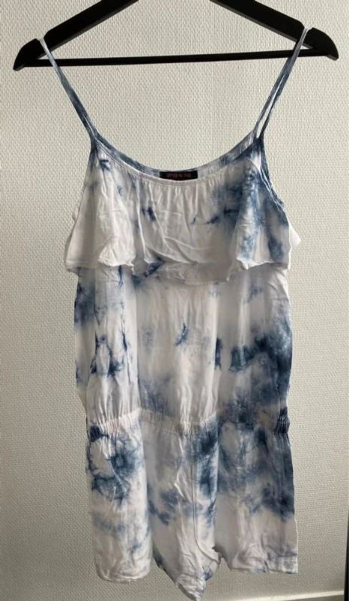 Combishort bleu et blanche