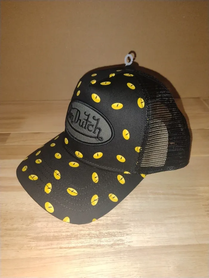 Von dutch casquette taille unique noire et jaune - photo numéro 3