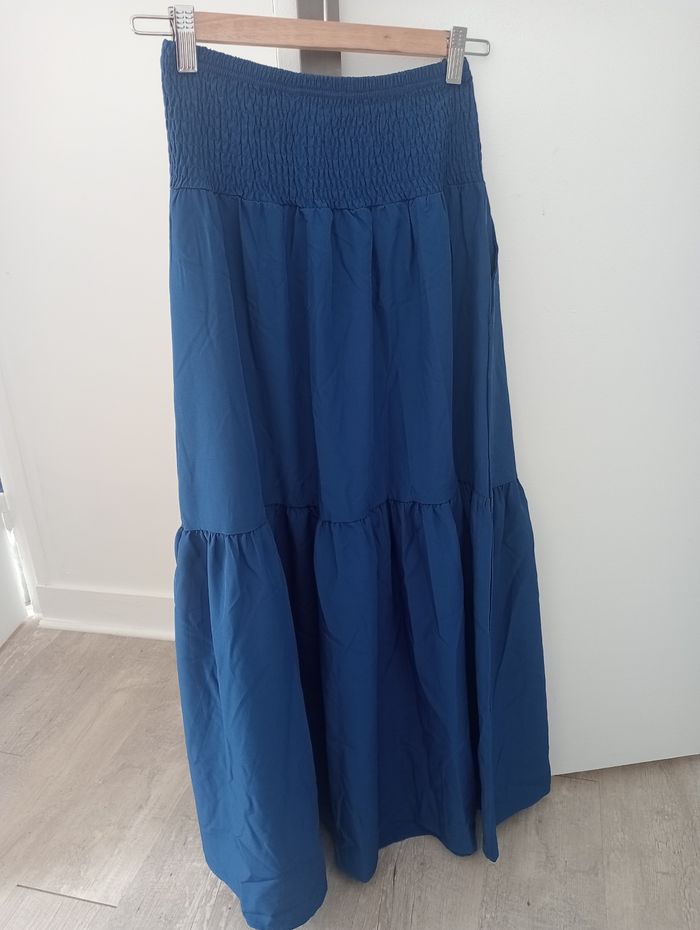 Jupe longue bleu roi taille s - photo numéro 3