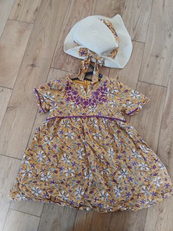 Tenue fille 4 ans sergent major robe et chapeau