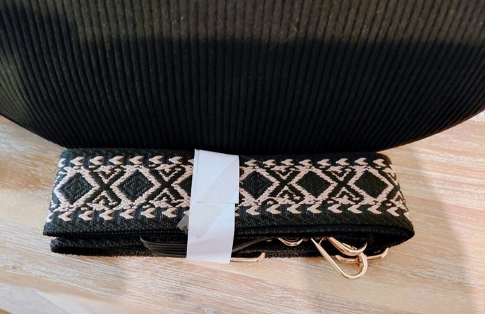 Sacoche banane velours côtelé noir - photo numéro 3