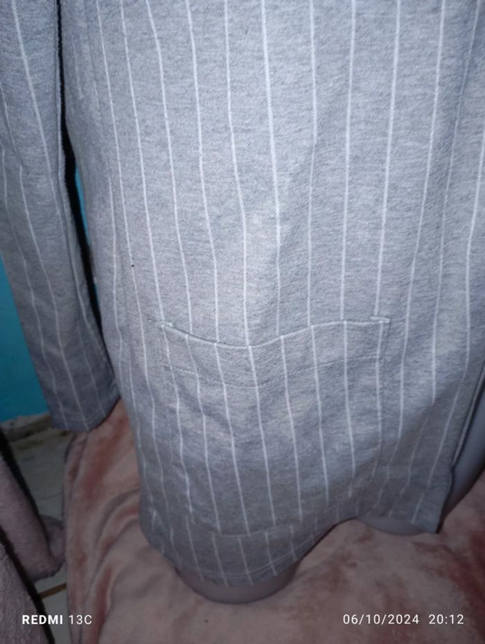 Veste trench gris avec poche taille M - photo numéro 3