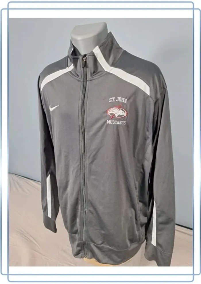 veste nike vintage - gris anthracite homme - taille XL full broderie (469) - photo numéro 6
