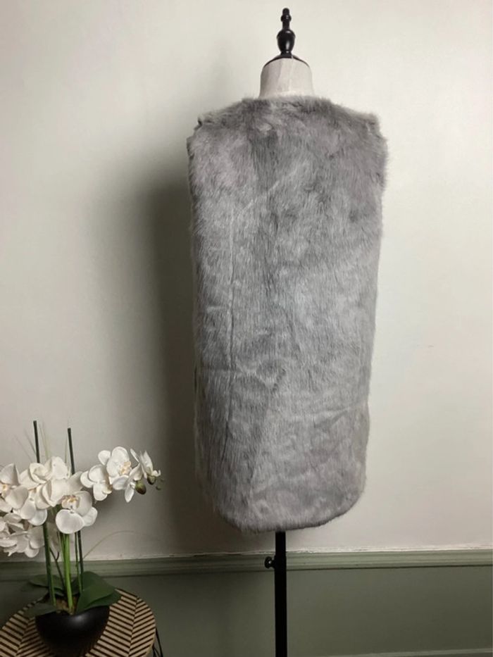 Veste grise en fausse fourrure New Look 34 - photo numéro 6