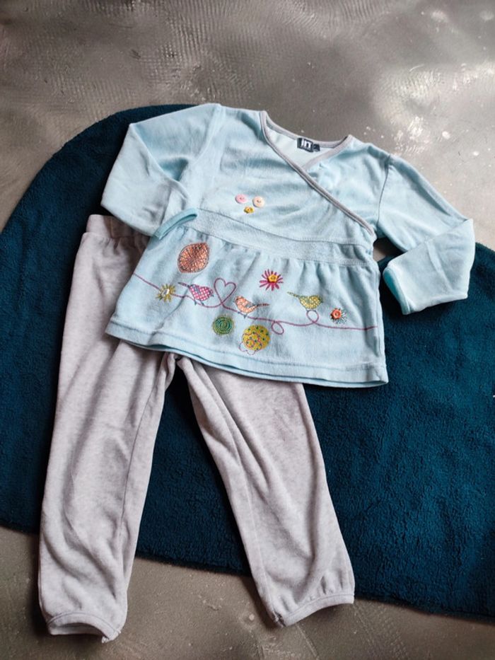 Pyjama velours 2 ans fille