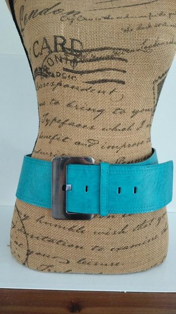 Ceinture large bleu 100 cm femme