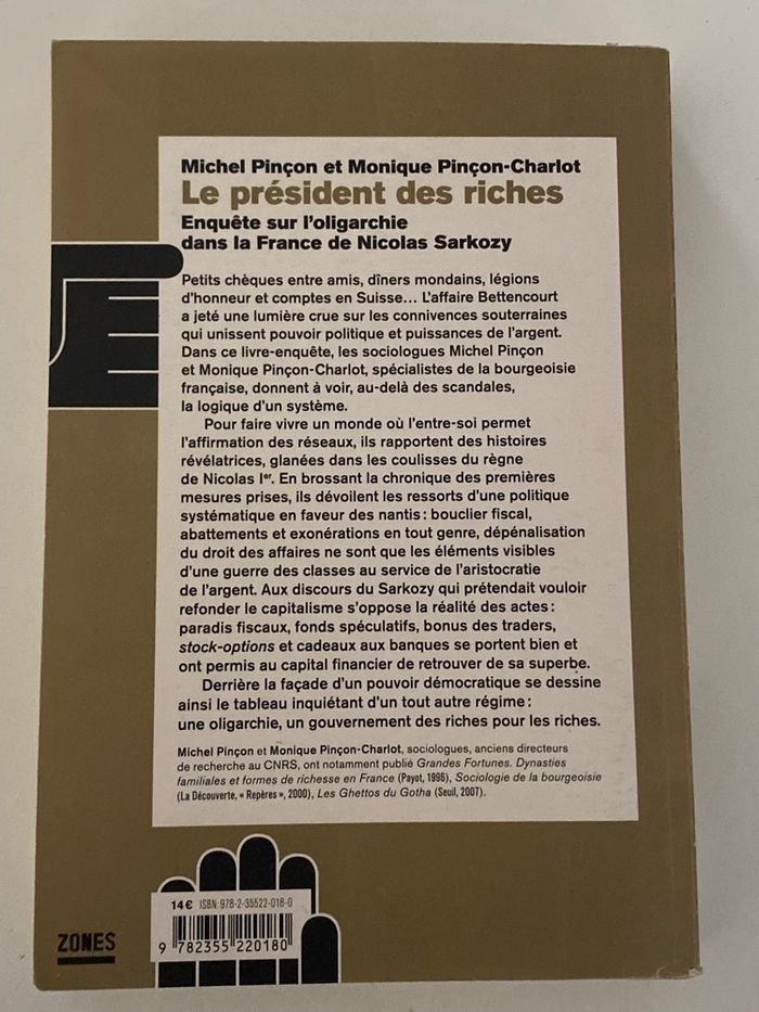 le président des riches - pinçon-charlot (essai politique sarkozy)