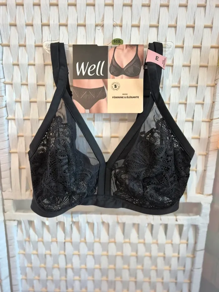 💕joli Soutien-gorge sans armatures femme 95E Well Allure - Noir - Neuf💕 - photo numéro 3