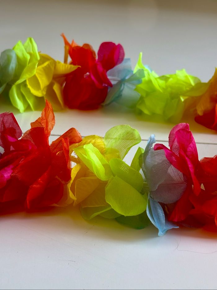 Collier fleur hawaïenne multicolore - photo numéro 2