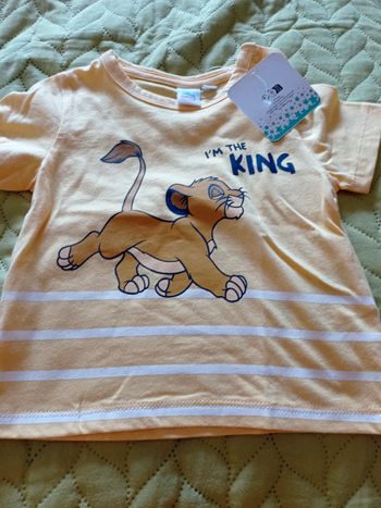 Tee shirt roi lion 12 mois