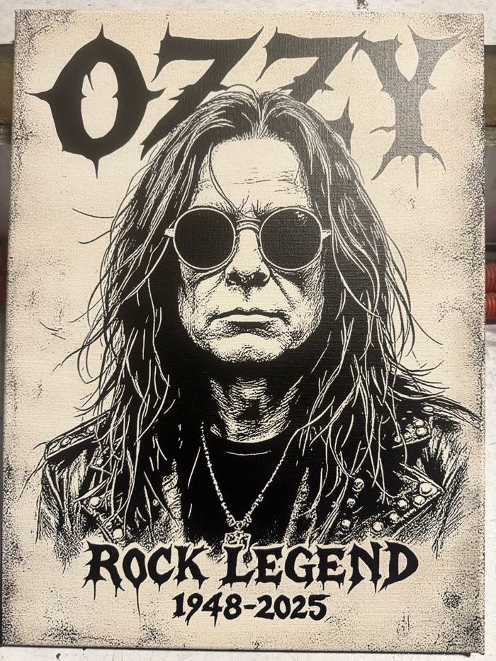Tableau Ozzy Rock Legend toile 30x40 cm - photo numéro 3