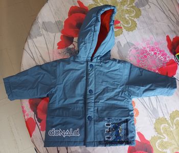 Manteau  Donald   6 mois   .Disney  bleu