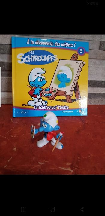 Ensemble livre et figurine Schtroumpf