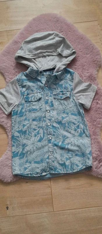 Chemise manches courtes capuche tropicale orchestra 10 ans