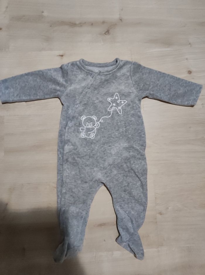Pyjama éponge gris