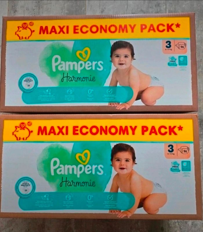 🌟 Pampers harmony 2x96 couches - Taille 3 (6 à 10 kg) 🌟