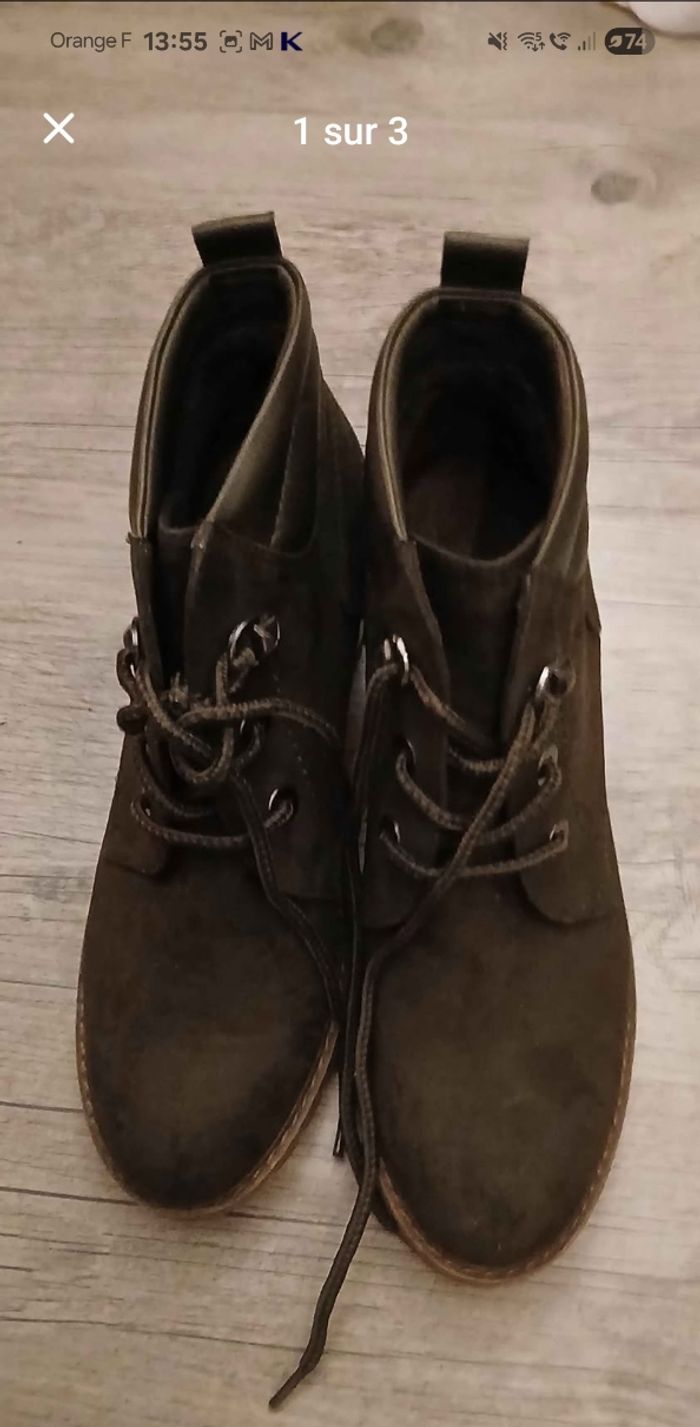 Bottines kaki t39