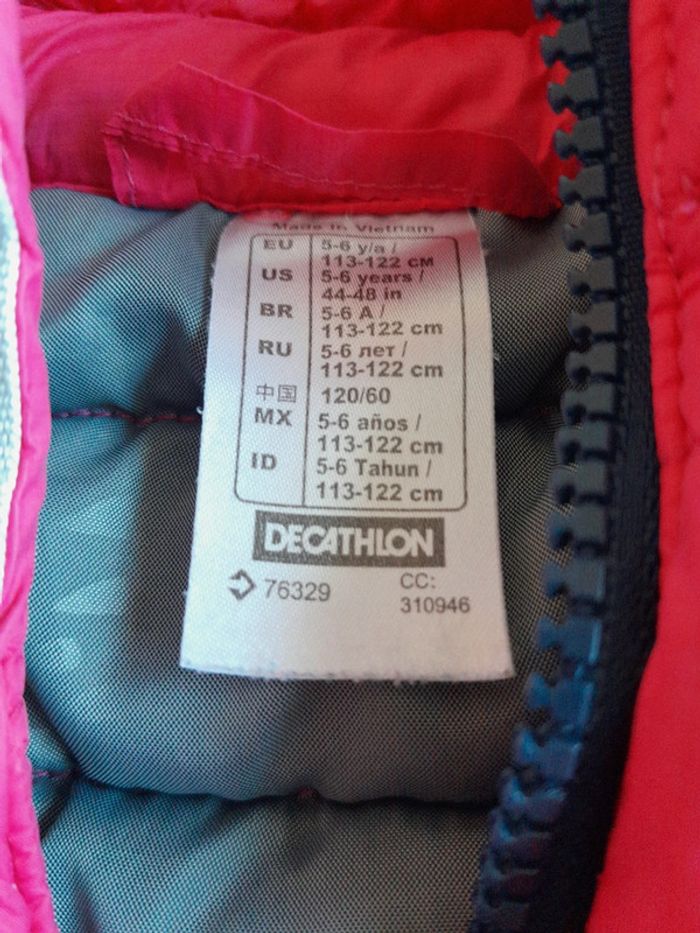 Veste doudoune sans manches quechua 5-6 ans - photo numéro 3