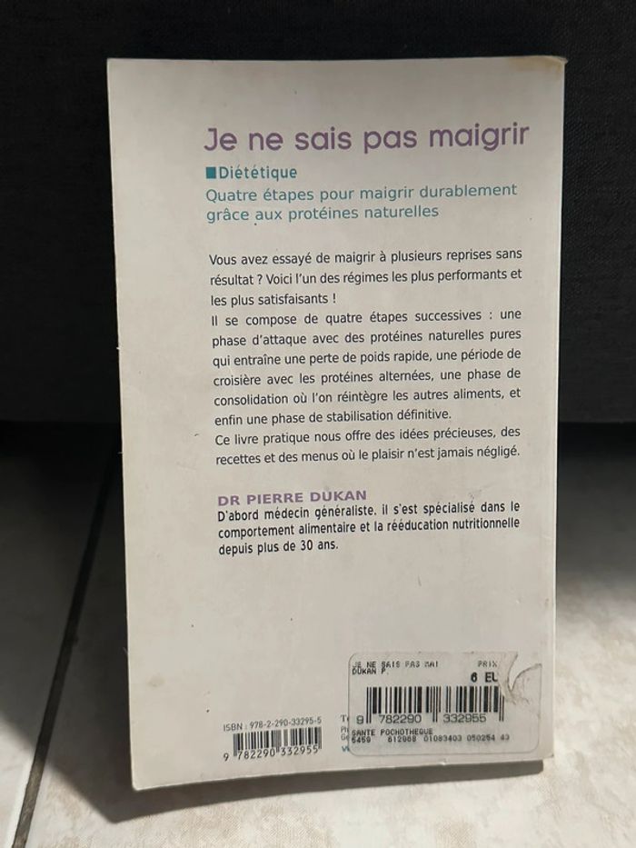 Livre Je ne Sais Pas Maigrir de Pierre Dukan - photo numéro 2