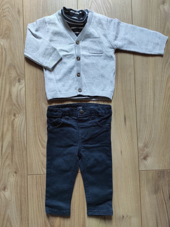 Gilet + sous pull + pantalon 9 mois Kiabi
